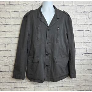 Apt. 9 Jacket Size XXL Military/Utility Style with Pockets Gray TINY FLAW